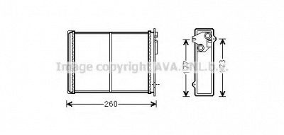 AVA QUALITY COOLING cn6260 -  Теплообменник, отопление салона